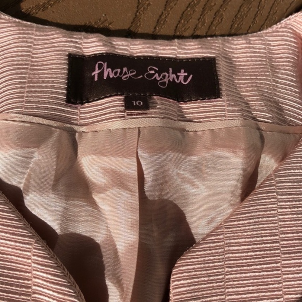 Chase Eight pale pink shimmer 3/4 dressy jacket - Picture 6 of 8
